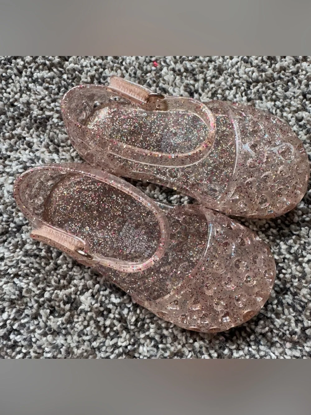 Kids Glitter Jelly Mary Jane Shoes - Pink